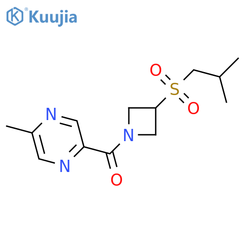 2-methyl-5-[3-(2-methylpropanesulfonyl)azetidine-1-carbonyl]pyrazine structure