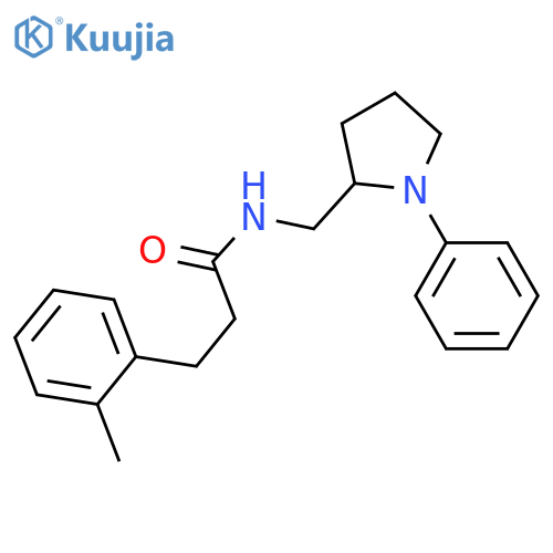 3-(2-methylphenyl)-N-[(1-phenylpyrrolidin-2-yl)methyl]propanamide structure