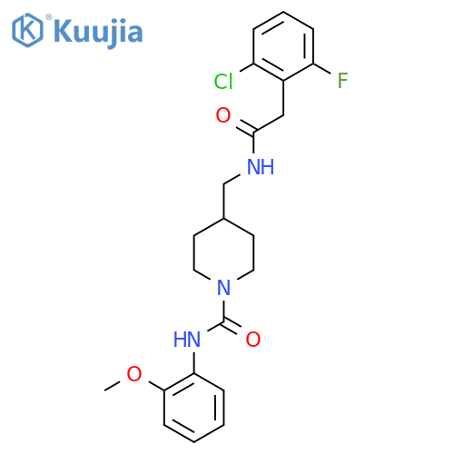 4-{2-(2-chloro-6-fluorophenyl)acetamidomethyl}-N-(2-methoxyphenyl)piperidine-1-carboxamide structure