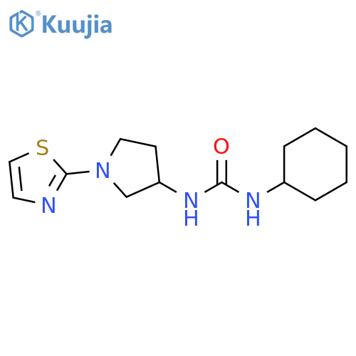 1-cyclohexyl-3-[1-(1,3-thiazol-2-yl)pyrrolidin-3-yl]urea structure