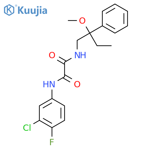 N1-(3-chloro-4-fluorophenyl)-N2-(2-methoxy-2-phenylbutyl)oxalamide structure