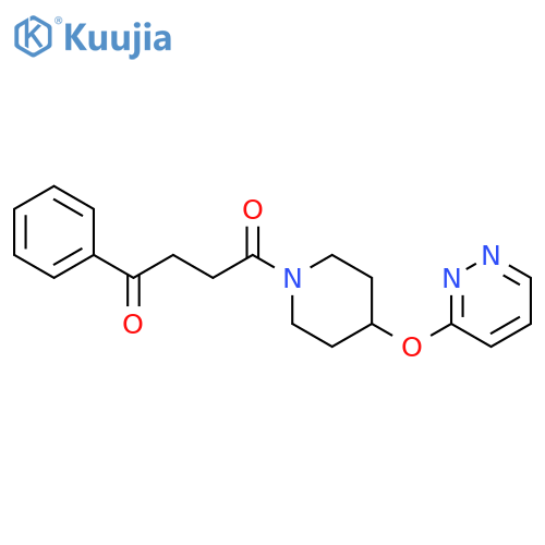 1-phenyl-4-[4-(pyridazin-3-yloxy)piperidin-1-yl]butane-1,4-dione structure