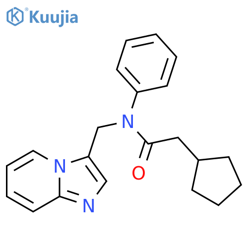 2-cyclopentyl-N-({imidazo[1,2-a]pyridin-3-yl}methyl)-N-phenylacetamide structure
