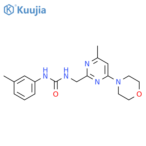 3-{[4-methyl-6-(morpholin-4-yl)pyrimidin-2-yl]methyl}-1-(3-methylphenyl)urea structure