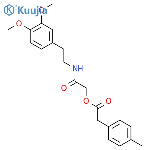 {[2-(3,4-dimethoxyphenyl)ethyl]carbamoyl}methyl 2-(4-methylphenyl)acetate structure