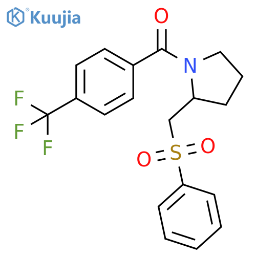 2-[(benzenesulfonyl)methyl]-1-[4-(trifluoromethyl)benzoyl]pyrrolidine structure