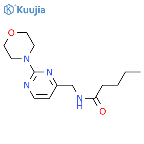 N-{[2-(morpholin-4-yl)pyrimidin-4-yl]methyl}pentanamide structure