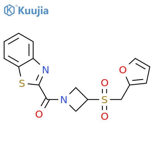 2-{3-[(furan-2-yl)methanesulfonyl]azetidine-1-carbonyl}-1,3-benzothiazole structure