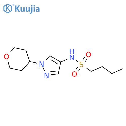 N-[1-(oxan-4-yl)pyrazol-4-yl]butane-1-sulfonamide structure