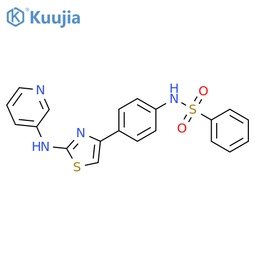 N-[4-[2-(3-Pyridinylamino)-4-thiazolyl]phenyl]benzenesulfonamide structure