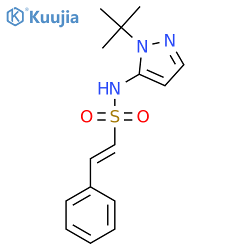 N-(1-tert-butyl-1H-pyrazol-5-yl)-2-phenylethene-1-sulfonamide structure