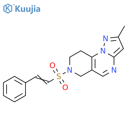 6,7,8,9-Tetrahydro-2-methyl-7-[(2-phenylethenyl)sulfonyl]pyrazolo[1,5-a]pyrido[3,4-e]pyrimidine structure