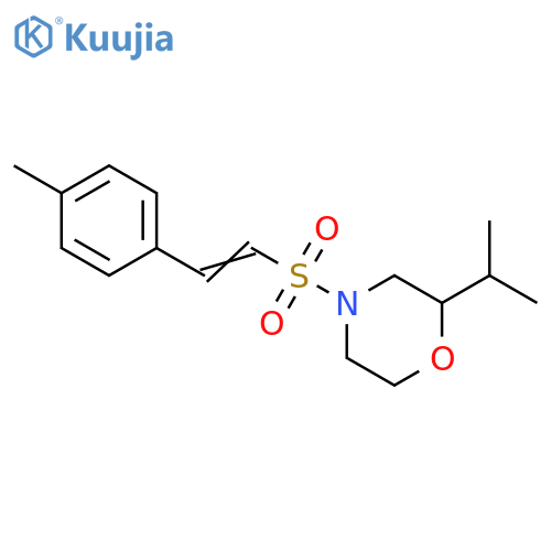 Morpholine, 2-(1-methylethyl)-4-[[2-(4-methylphenyl)ethenyl]sulfonyl]- structure