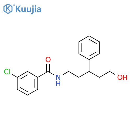 3-Chloro-N-(5-hydroxy-3-phenylpentyl)benzamide structure