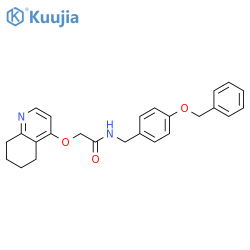 N-{[4-(benzyloxy)phenyl]methyl}-2-(5,6,7,8-tetrahydroquinolin-4-yloxy)acetamide structure