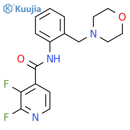 2,3-difluoro-N-{2-[(morpholin-4-yl)methyl]phenyl}pyridine-4-carboxamide structure