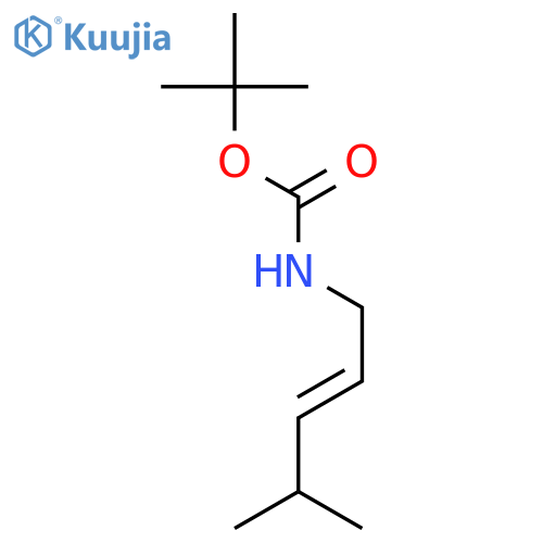 Carbamic acid,N-[(2E)-4-methyl-2-penten-1-yl]-, 1,1-dimethylethyl ester structure
