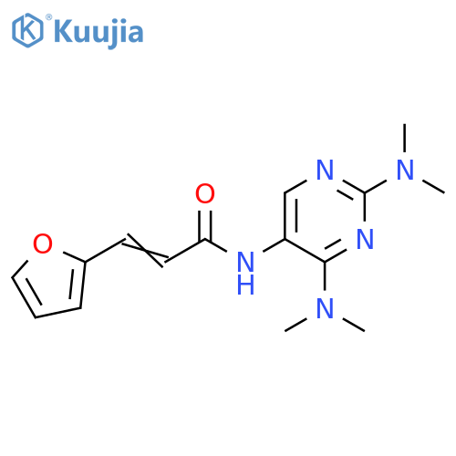(2E)-N-[2,4-bis(dimethylamino)pyrimidin-5-yl]-3-(furan-2-yl)prop-2-enamide structure