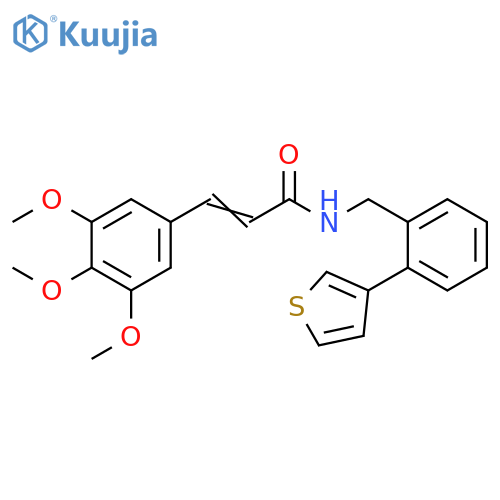 N-[[2-(3-Thienyl)phenyl]methyl]-3-(3,4,5-trimethoxyphenyl)-2-propenamide structure