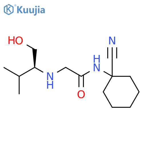 Acetamide, N-(1-cyanocyclohexyl)-2-[[(1S)-1-(hydroxymethyl)-2-methylpropyl]amino]- structure