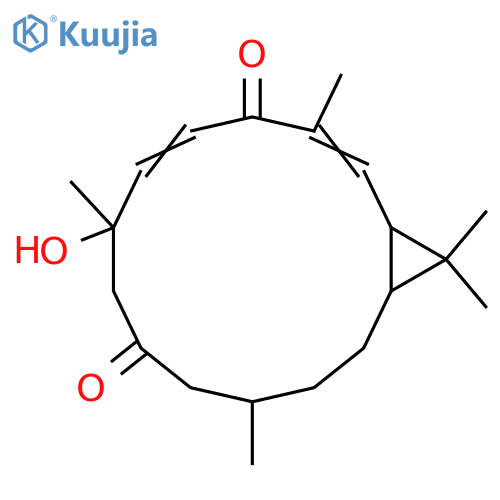 8-Hydroxy-3,6-casbadiene-5,10-dione; (1S,2R,3E,6E,8R,12R)-form structure