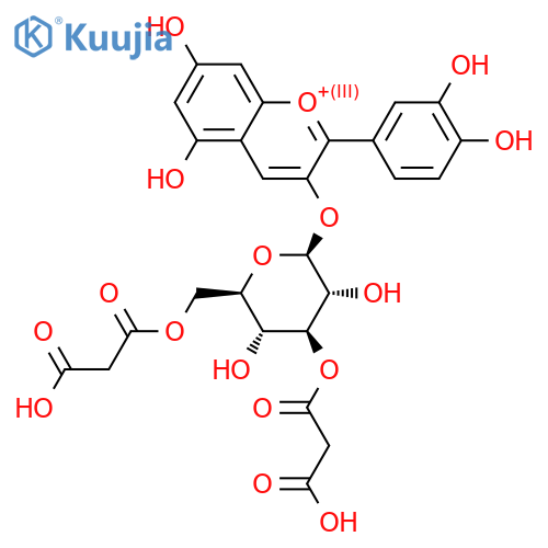 Cyanidin 3-(3'',6''-dimalonylglucoside) structure