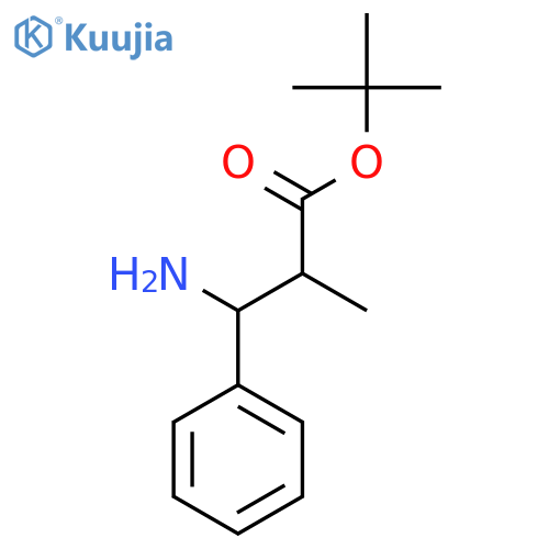 Tert-butyl 3-amino-2-methyl-3-phenylpropanoate structure