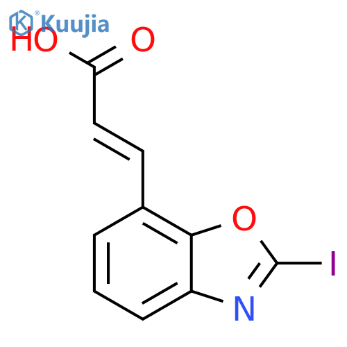 2-Iodobenzo[d]oxazole-7-acrylic acid structure