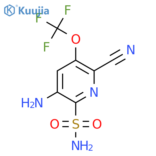 5-Amino-2-cyano-3-(trifluoromethoxy)pyridine-6-sulfonamide structure