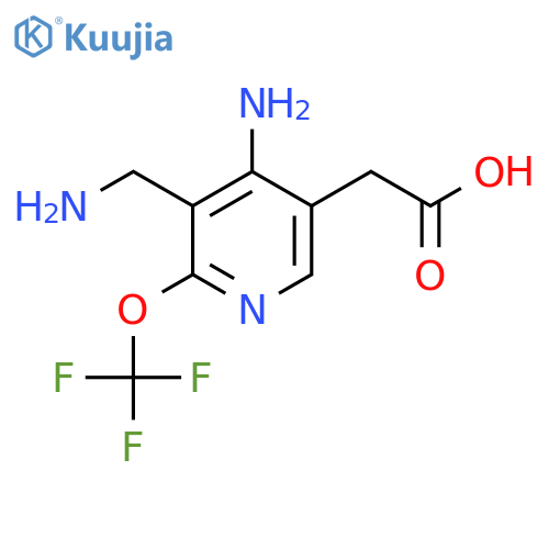 4-Amino-3-(aminomethyl)-2-(trifluoromethoxy)pyridine-5-acetic acid structure