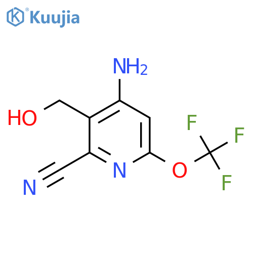 4-Amino-2-cyano-6-(trifluoromethoxy)pyridine-3-methanol structure