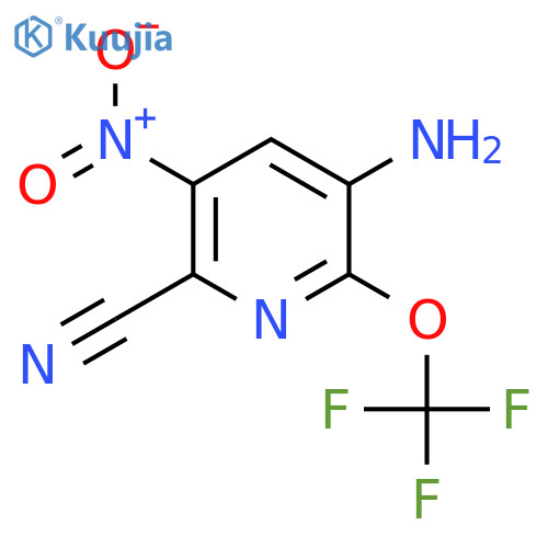 5-Amino-2-cyano-3-nitro-6-(trifluoromethoxy)pyridine structure