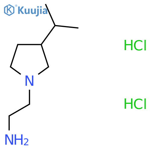 2-3-(Propan-2-yl)pyrrolidin-1-ylethan-1-amine Dihydrochloride structure