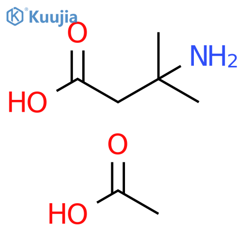 3-Amino-3-methylbutanoic acid, acetic acid structure