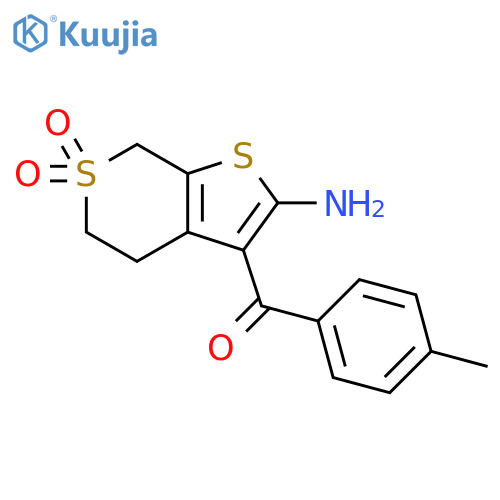 2-amino-3-(4-methylbenzoyl)-4H,5H,7H-6lambda6-thieno[2,3-c]thiopyran-6,6-dione structure