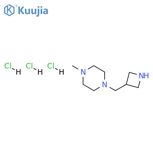 1-[(azetidin-3-yl)methyl]-4-methylpiperazine trihydrochloride structure