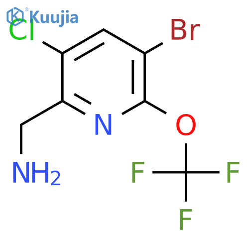2-(Aminomethyl)-5-bromo-3-chloro-6-(trifluoromethoxy)pyridine structure