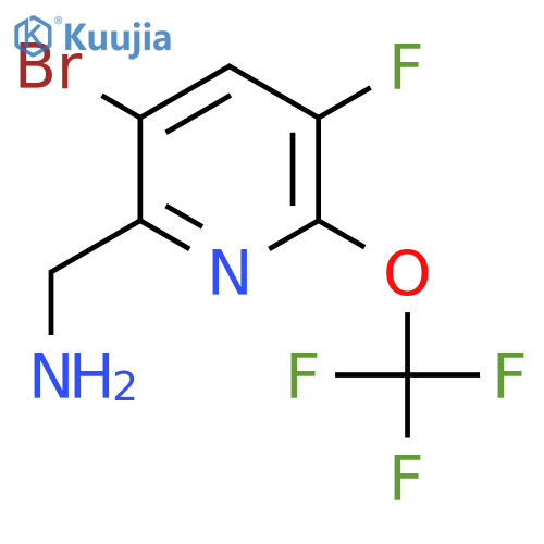 2-(Aminomethyl)-3-bromo-5-fluoro-6-(trifluoromethoxy)pyridine structure
