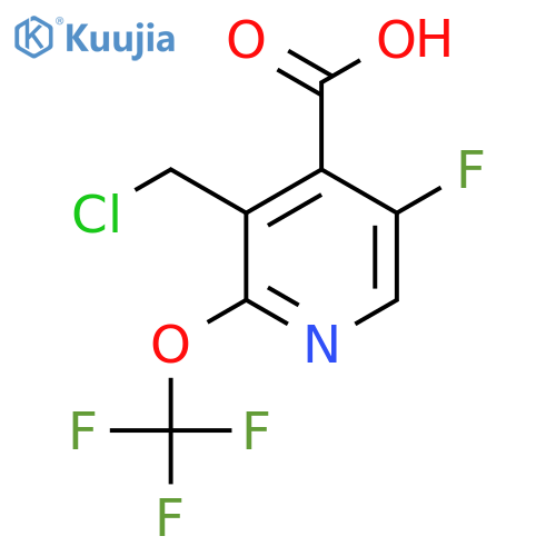 3-(Chloromethyl)-5-fluoro-2-(trifluoromethoxy)pyridine-4-carboxylic acid structure