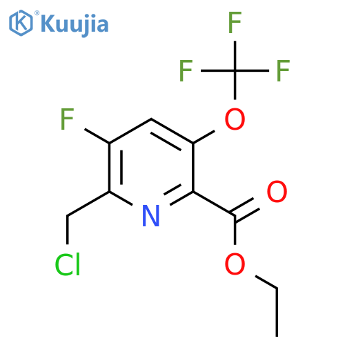 Ethyl 2-(chloromethyl)-3-fluoro-5-(trifluoromethoxy)pyridine-6-carboxylate structure