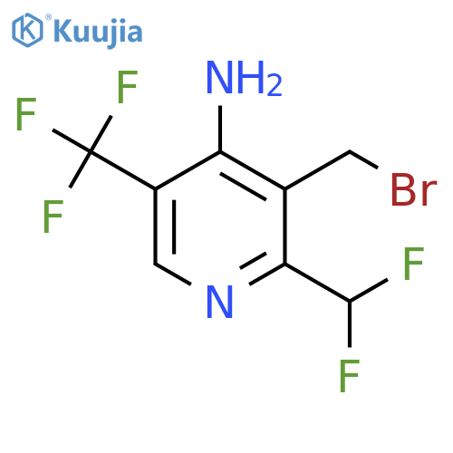4-Amino-3-(bromomethyl)-2-(difluoromethyl)-5-(trifluoromethyl)pyridine structure