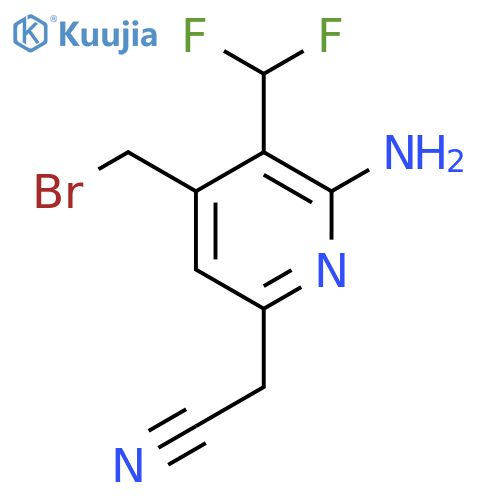 2-Amino-4-(bromomethyl)-3-(difluoromethyl)pyridine-6-acetonitrile structure