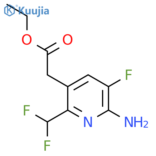 Ethyl 2-amino-6-(difluoromethyl)-3-fluoropyridine-5-acetate structure
