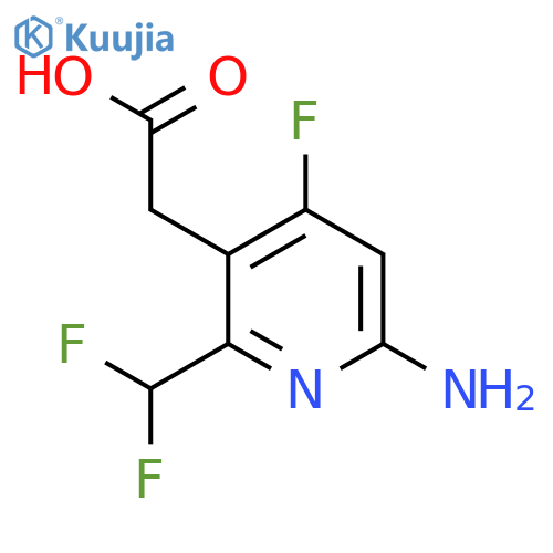 6-Amino-2-(difluoromethyl)-4-fluoropyridine-3-acetic acid structure