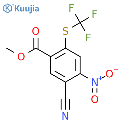 Methyl 5-cyano-4-nitro-2-(trifluoromethylthio)benzoate structure