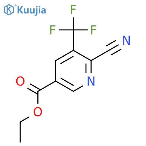 Ethyl 6-cyano-5-(trifluoromethyl)nicotinate structure