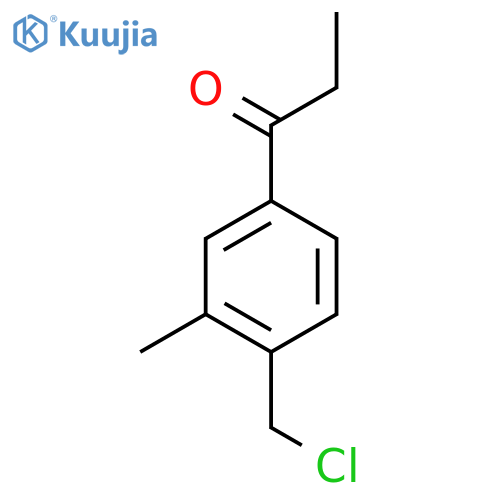 1-(4-(Chloromethyl)-3-methylphenyl)propan-1-one structure
