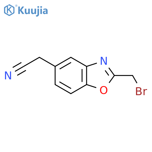 2-(Bromomethyl)benzo[d]oxazole-5-acetonitrile structure