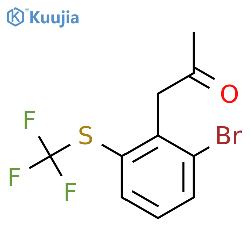 1-(2-Bromo-6-(trifluoromethylthio)phenyl)propan-2-one structure