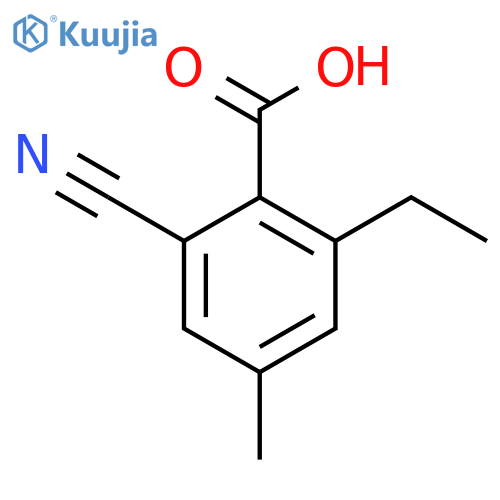 2-Cyano-6-ethyl-4-methylbenzoic acid structure